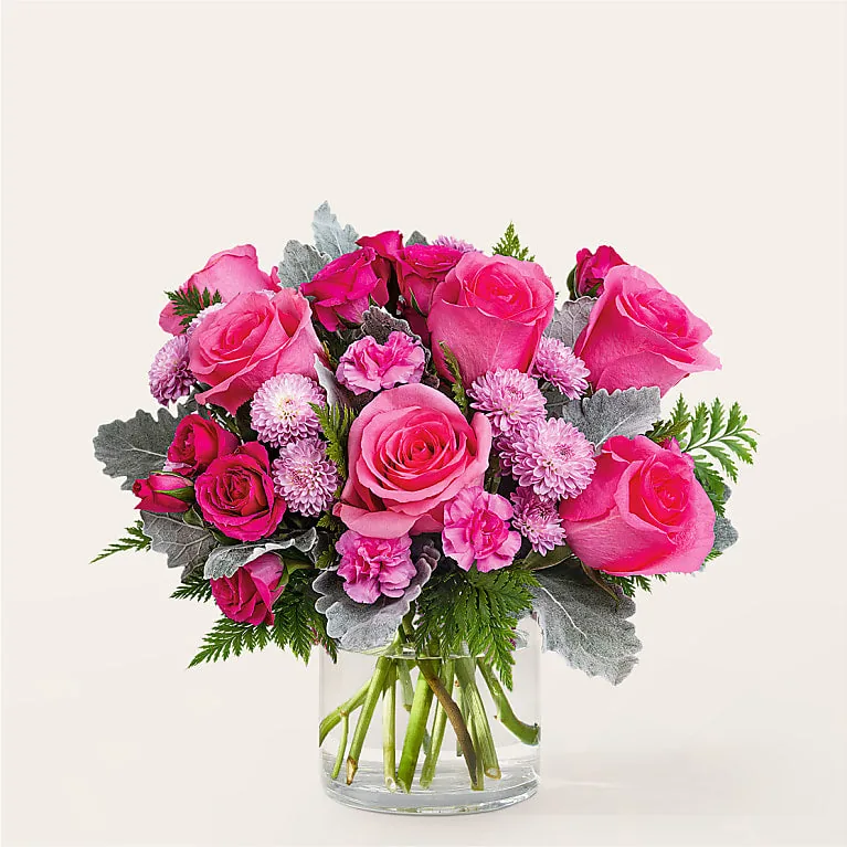 Flowers arranged for a new-baby delivery