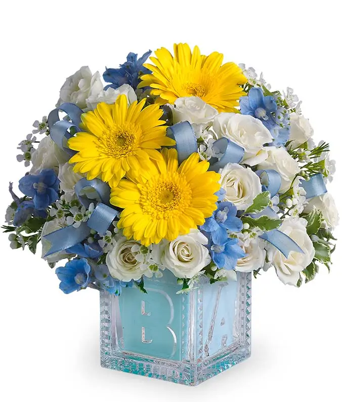 Representative new baby bouquet from From You Flowers