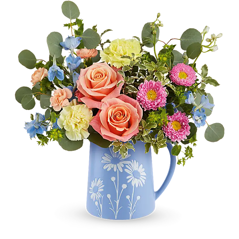 Representative daisy-forward Easter bouquet from Teleflora