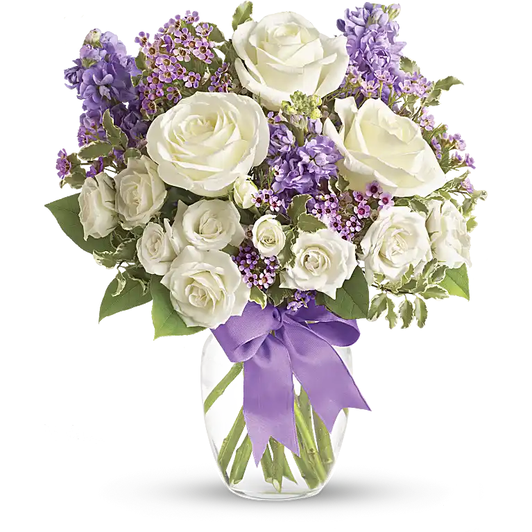 Representative soft-color prom bouquet from Teleflora